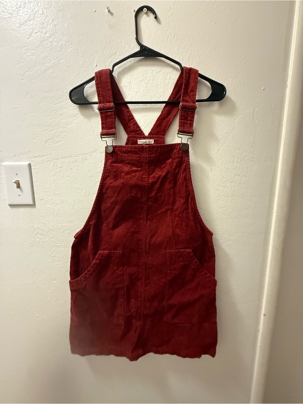 Copper Key Rust Red Corduroy Pinafore